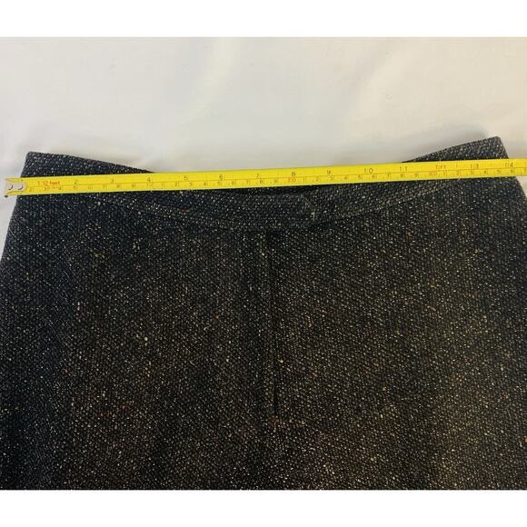 Anne Klein Black Gold Sparkle Straight Leg Wool Blend Trousers Sz 6 Sample Tag - Picture 7 of 7